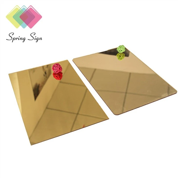 China Silver And Gold Mirror Acrylic Sheet